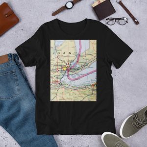 Michigan Map - Detroit T-Shirt