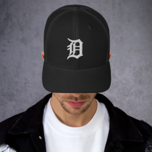 Detroit Tigers snapback cap with breathable mesh back and raised embroidery