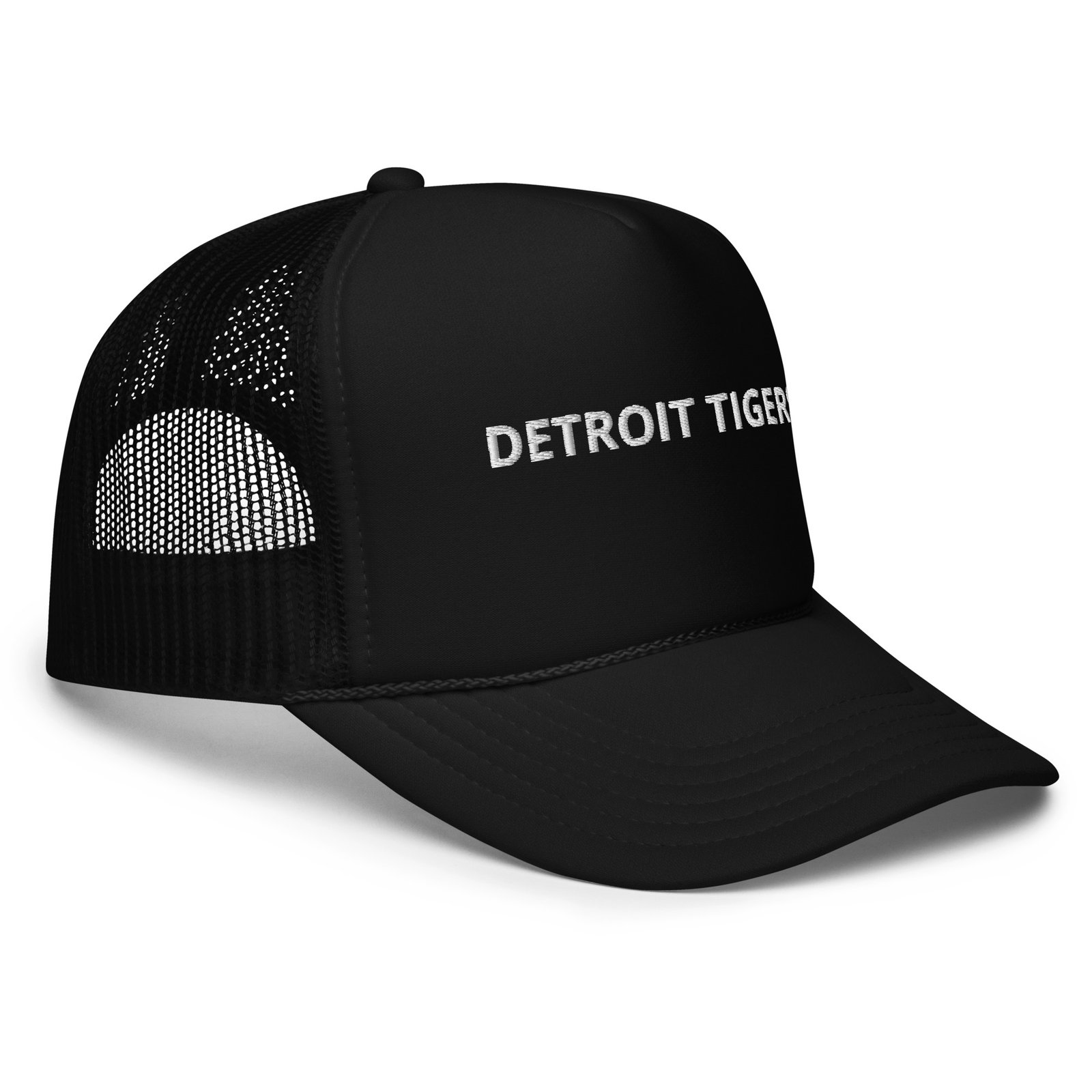 Detroit Tigers Trucker Hat - Vintage Foam Front Mesh Back Cap - Image 3