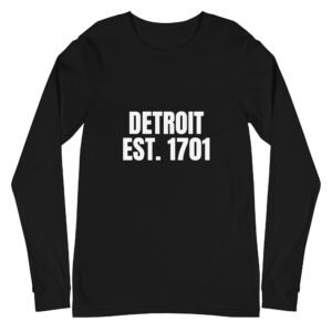 Detroit Est. 1701 long sleeve shirt in white type