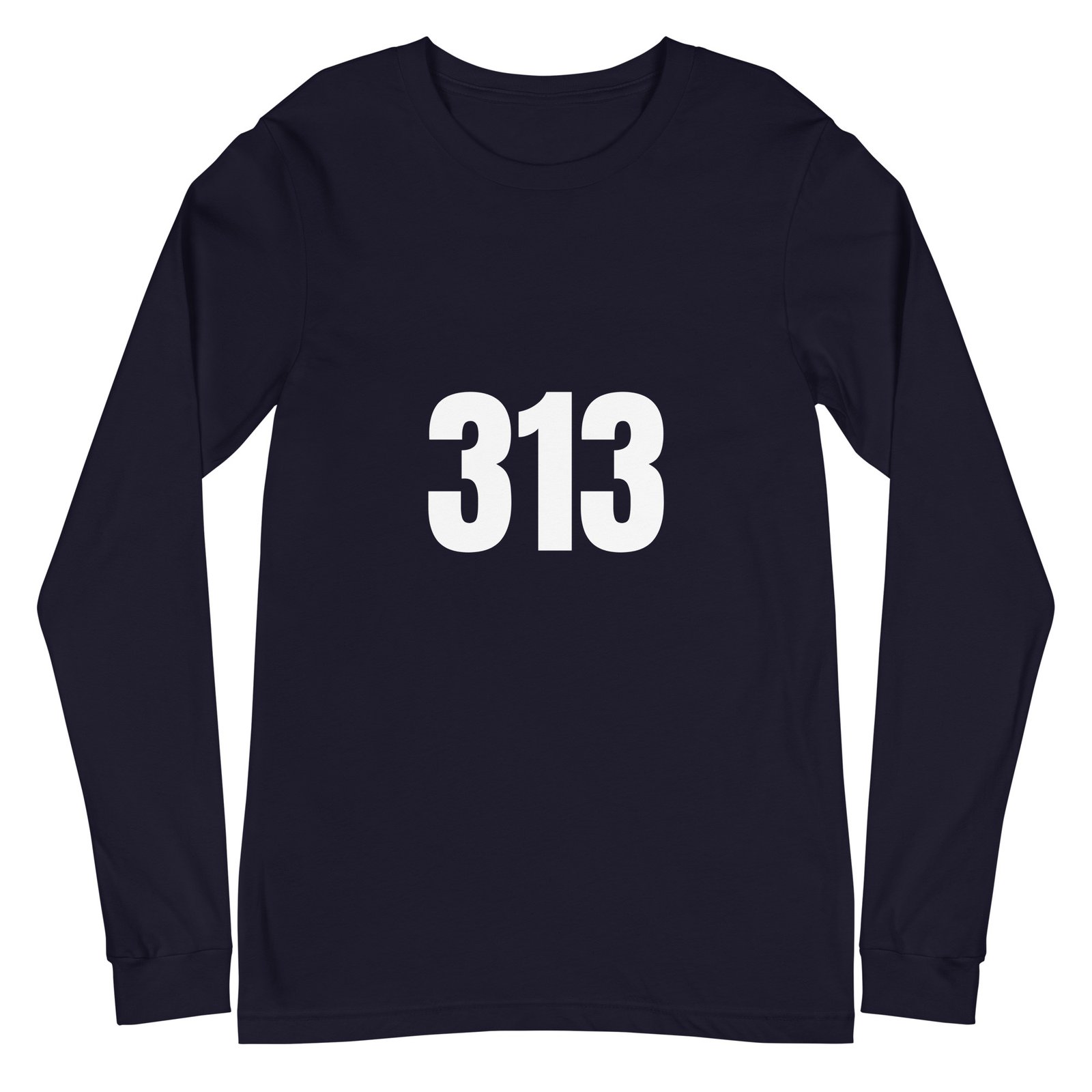 313 Detroit long sleeve shirt in white type, view 5